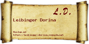 Leibinger Dorina névjegykártya